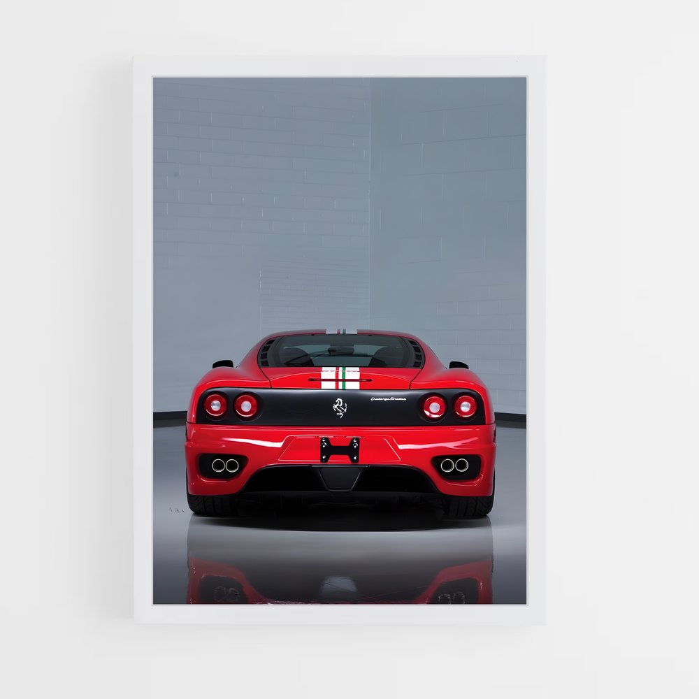 Poster La Précision Rouge – affiche Ferrari (vue 3)